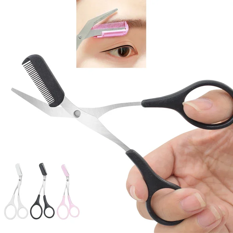 Tondeuse à sourcils en acier inoxydable, rasoir avec peigne, outils de maquillage, sûr