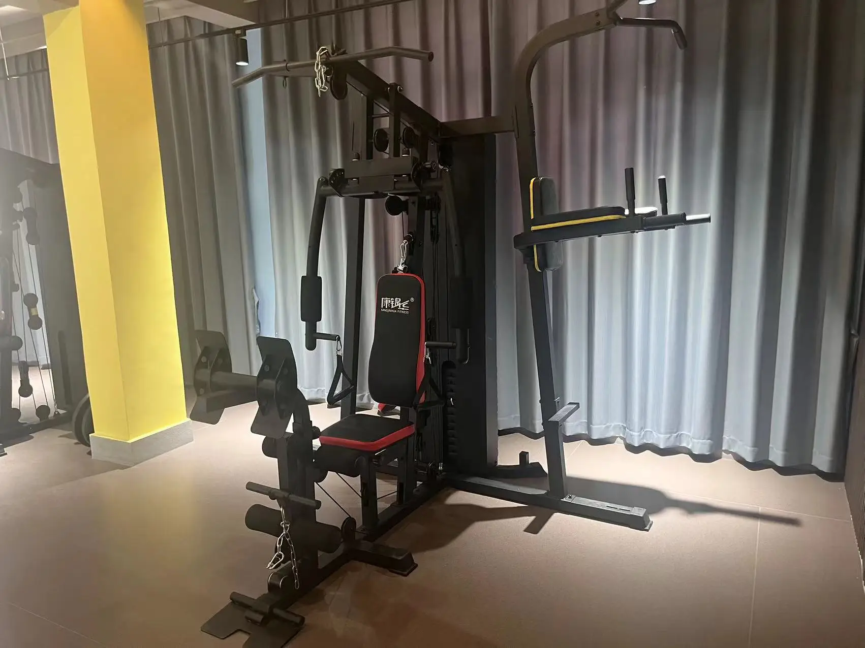 Newly upgraded multi-functional comprehensive trainer three-person station home equipment