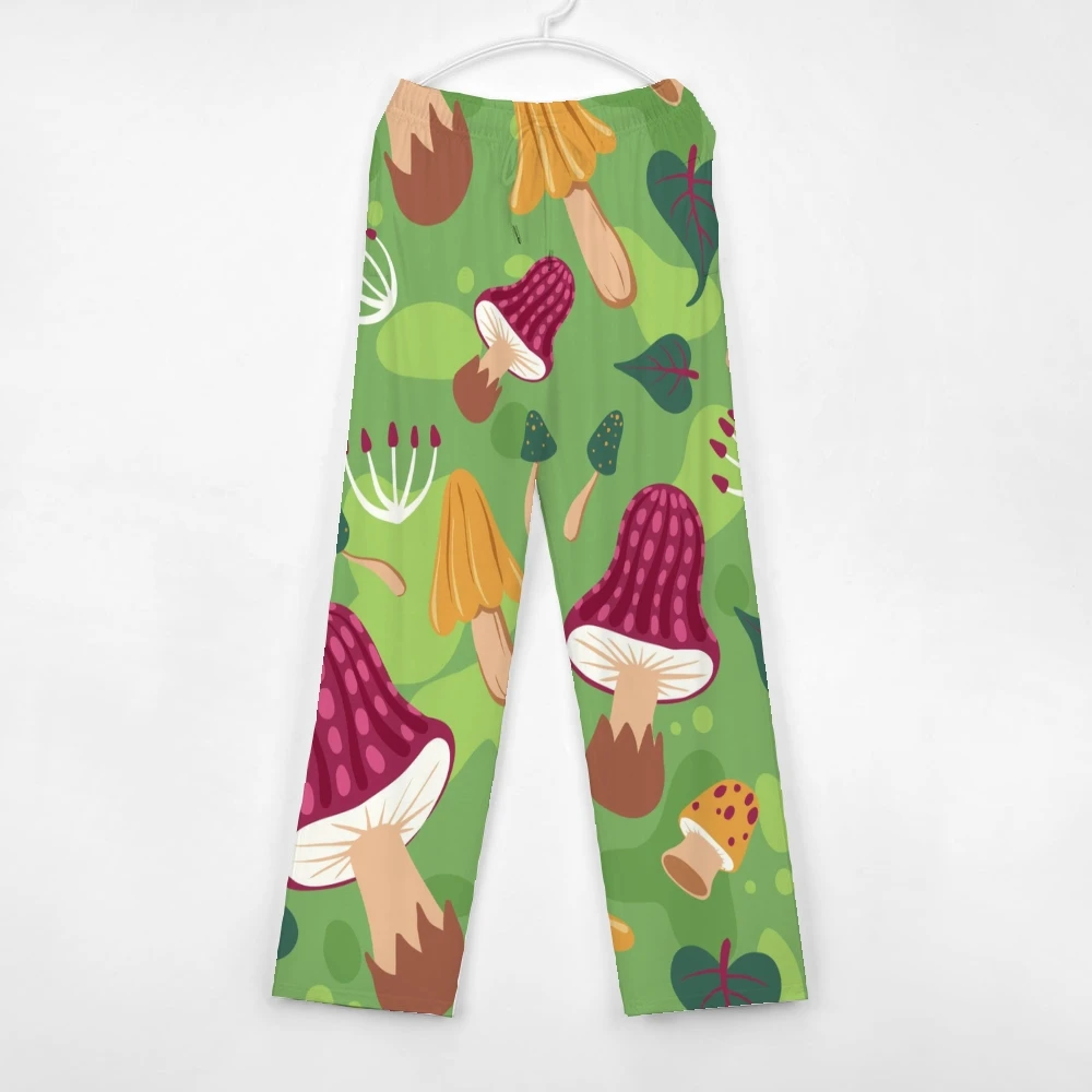 Mushrooms Pattern Pajama Pants Mens Womens Lounge Pants Super Soft Unisex Sleep Pajama Bottoms with Pockets Drawstring