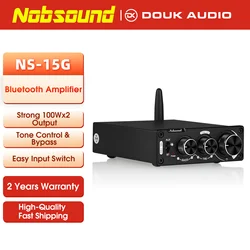 Nobsound Mini Bluetooth 5.0 TPA3116 Digital Audio Amplifier HiFi Class D Stereo Power Amp 100W*2 for Home Speakers