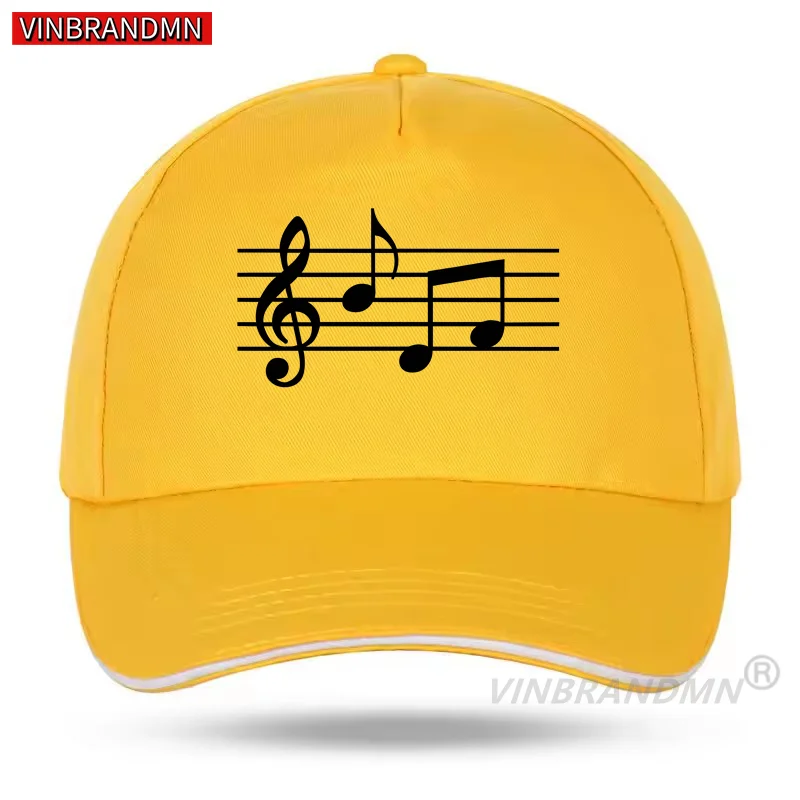 Classic Funny Music Note Design Baseball Caps Unisex Women Men Casual 100% Cotton Hat Adjustable Hats Trucker Caps Sun-Hats