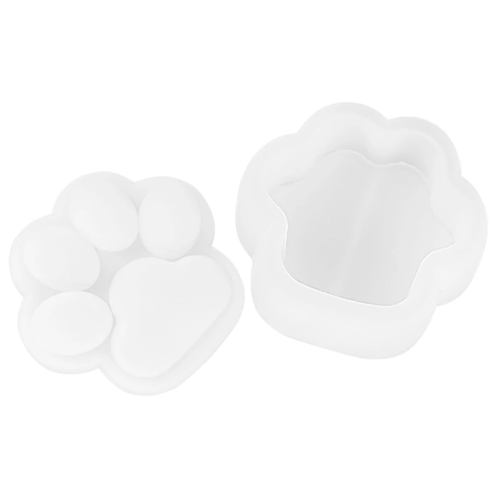 

Creative Cat Claw Silicone Storage Box Resin Mould Large Epoxy Casting Diy Jewelry Organizer Lid Paw Design White