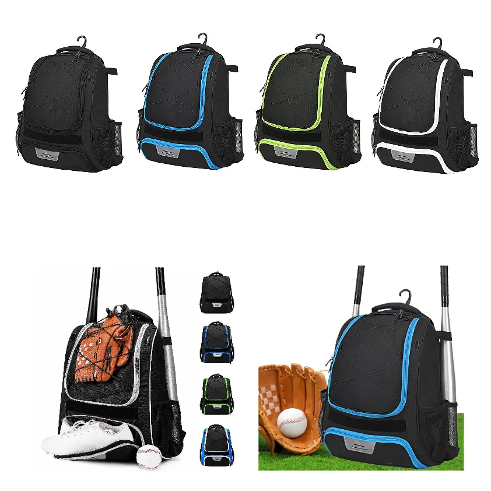 

Baseball Bag Multifunction Large Capacity with Training Shoe Compartment Softball Bag for Football Basketball Swim Travel Youth
