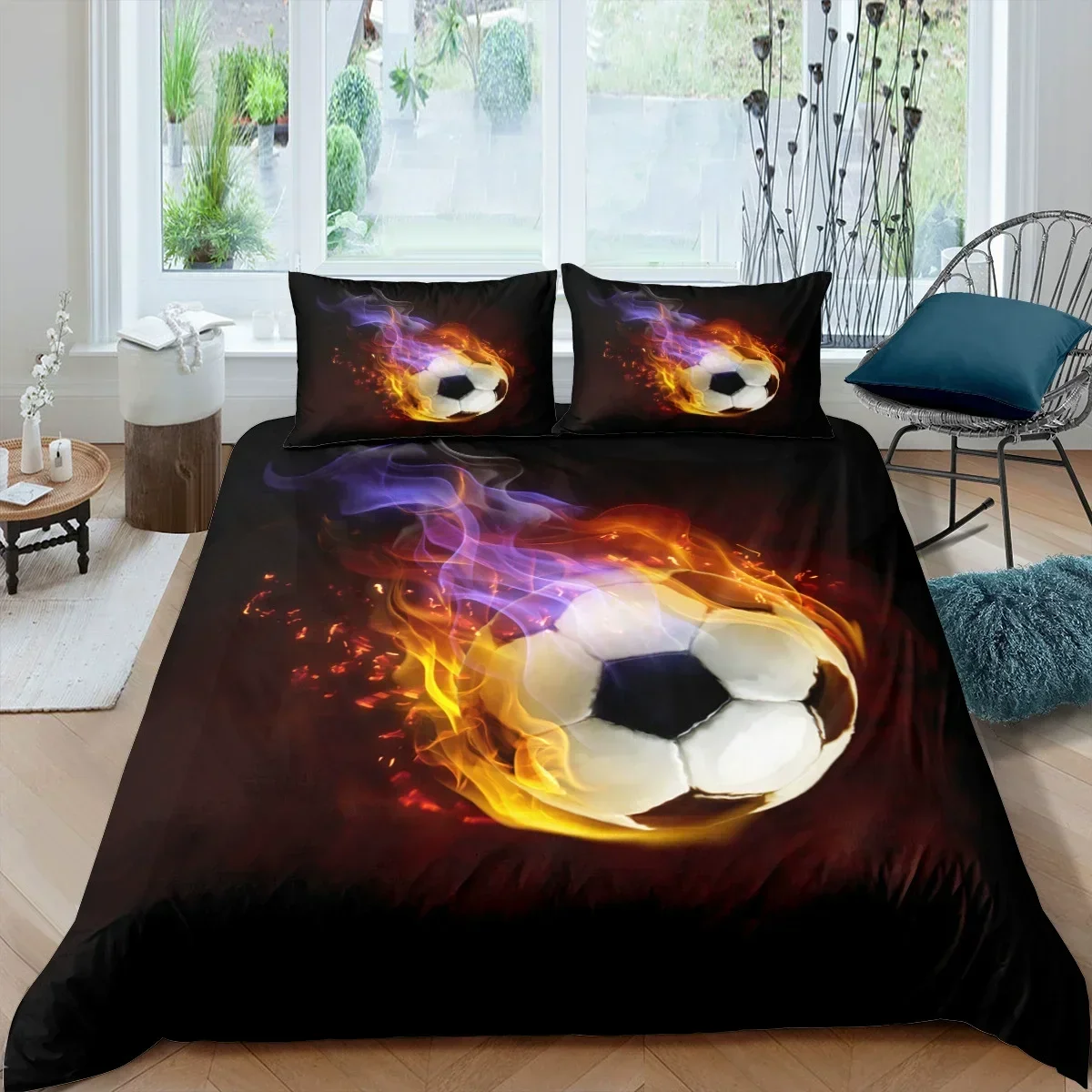 

Футбольный комплект постельного белья Single Twin Double Queen King Cal King Size Комплект постельного белья