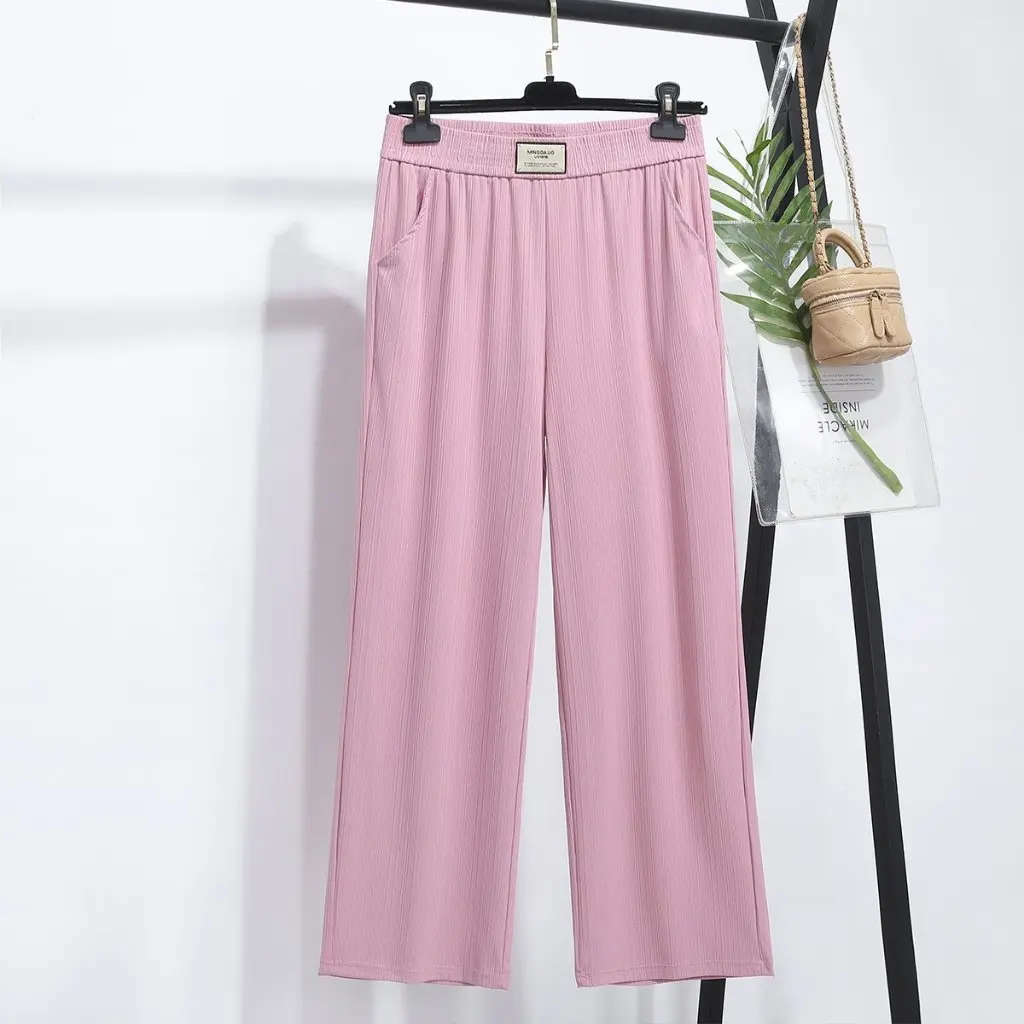 

Женские свободные широкие брюки супер больших размеров, вместимость 150 кг, летние повседневные брюки в стиле Джокер с мясным покрытием, облегающие, оптовая продажа