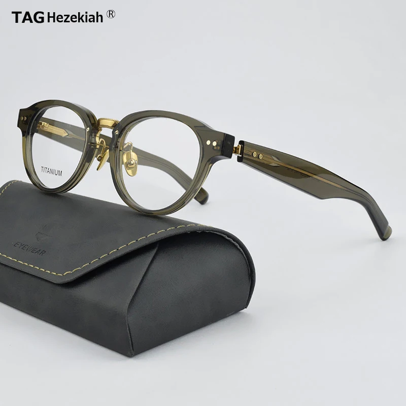 TAG Hezekiah glasses frame men women M-150 vintage Eyeglasses designer brand optical Myopia reading prescription Retro Eyewear