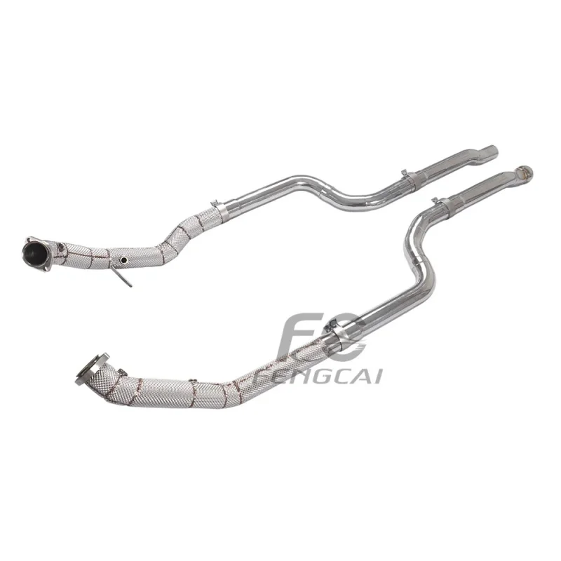 Custom SUS304 Car Exhaust Pipes Header for Mercedes-Benz W218 CLS550 E550 4.7L Exhaust Downpipe OEM Bolt-on Installation