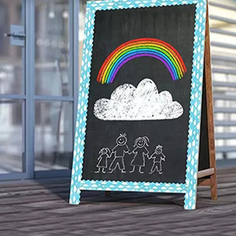 

Cloud Pattern Bulletin Board Border Trim 1 Roll Adorable Cartoon Decorative Strip for Classroom Bulletin Decoration Festival