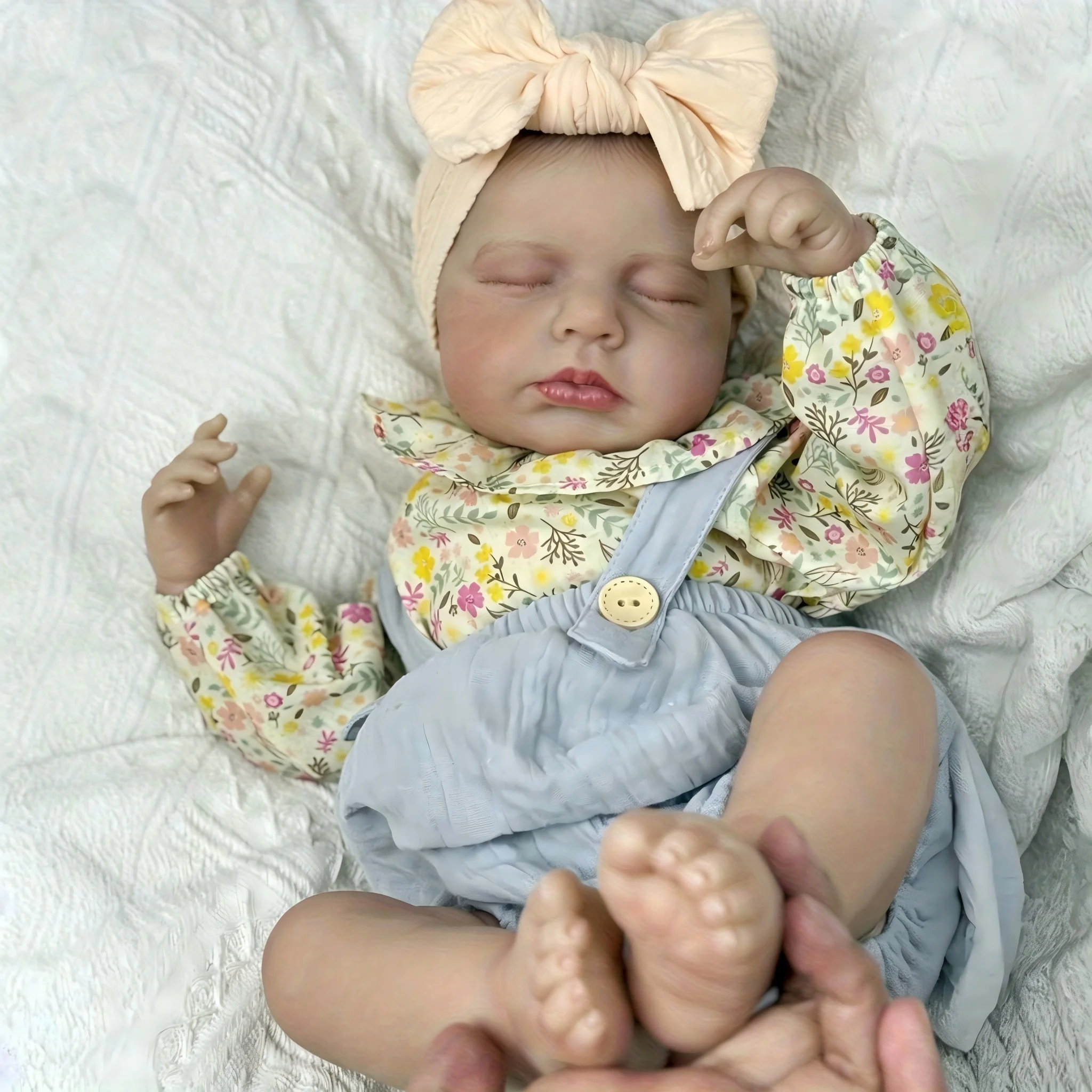 

BZDOLL 50 CM Asleep Full Body Vinyl Reborn Baby Doll Toys for LouLou Babies Doll Lifelike Birthday Gift Play House Toy