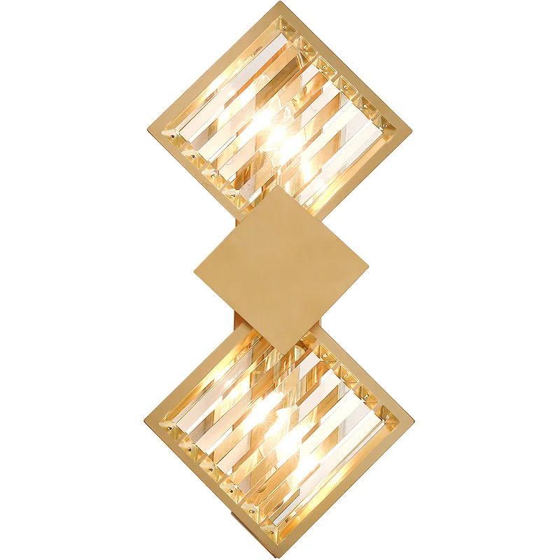 

Crystal light luxury, wall lamp, postmodern simplicity
