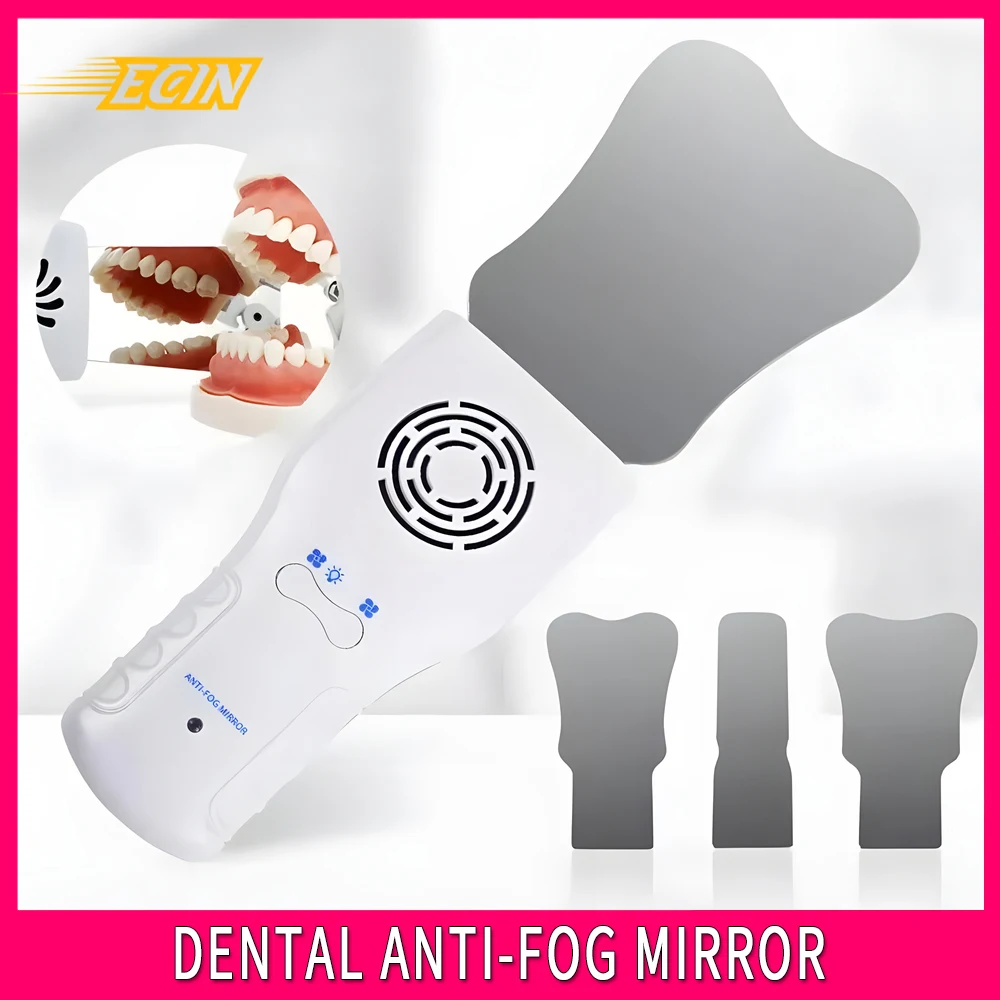 Dental Automatic Anti-fog Mirror for Oral Photography Reflector Defog Mirror Orthodontic Buccal Occlusal Lingual Dental Supplies