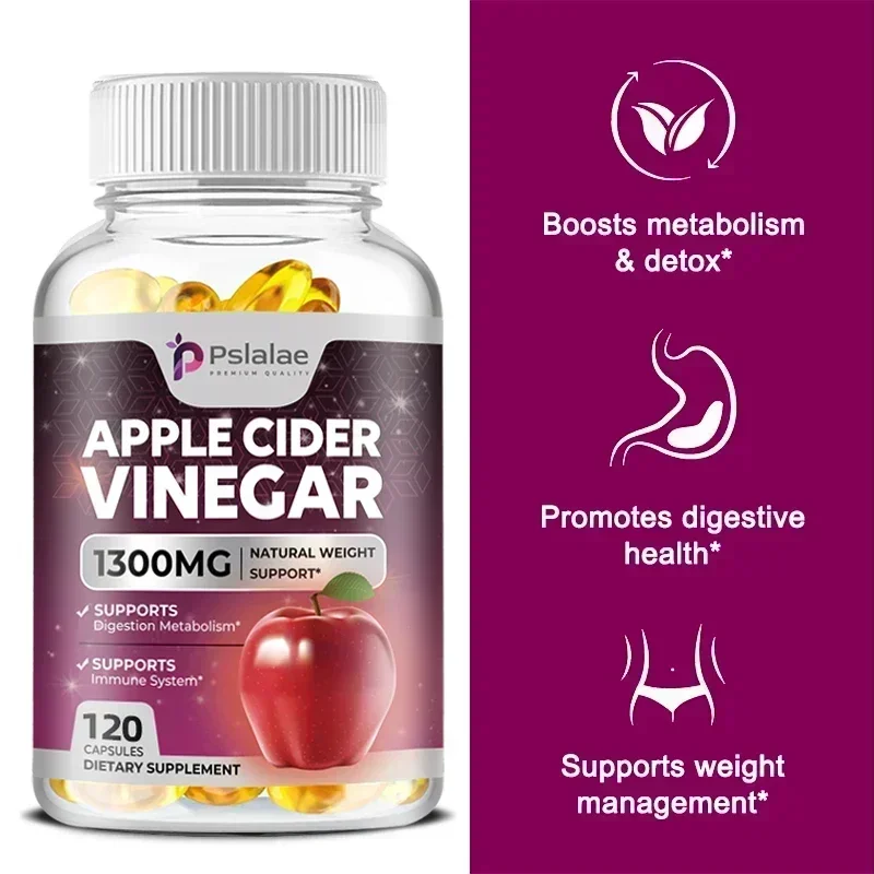 Apple Cider Vinegar - Fat Burner, Natural Detox and Cleanse, Energy Support Supplement