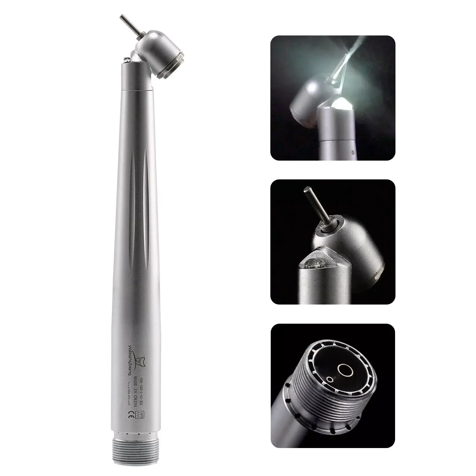 Dental 45 Degree Surgical Fiber Optic Led High Speed Handpiece  E-generator Push Button 4Hole Fit Nsk/Kavo