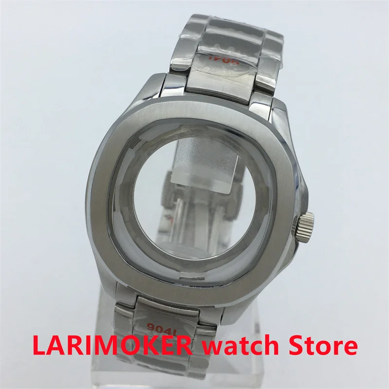 40mm rose gold Silver black case sapphire glass fit pt5000 NH35 NH36A ETA2824 2836 Miyota 8215 movement stainless steel bracelet