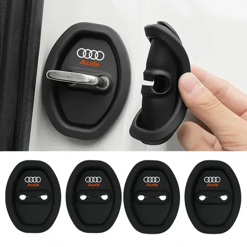 

2/4Pcs Car Door Lock Anti-collision Silicone Cover for Audi Sline A3 8P 8L 8V A4 B8 B6 B7 B9 A6 C6 C7 S5 A7 A5 Q5 Q3 TT A1 Q7 Q6