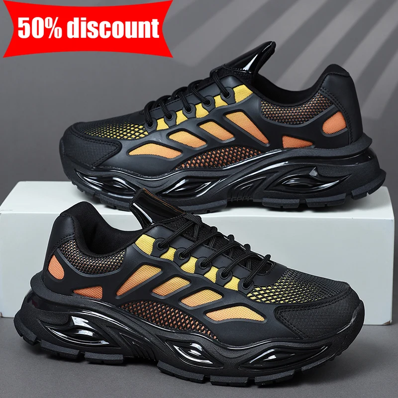 

Mens Running Shoes 2026 New Large Size 39-45 Breathe Wear-Resistant Fashionable Versatile Outdoor Jogging Training Sports Shoes