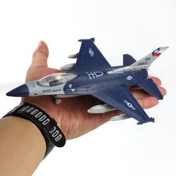 Mini Alloy Aircraft F-16 Sound and Light Pull Back Military Miniature Metal Model Fighter Collection Gifts Toys for boys