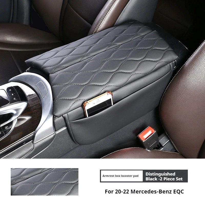 For 20-22 Mercedes-benz EQC Center Armrest Booster Pad Interior Modified Storage Armrest Box Cushion Heightener Central Box