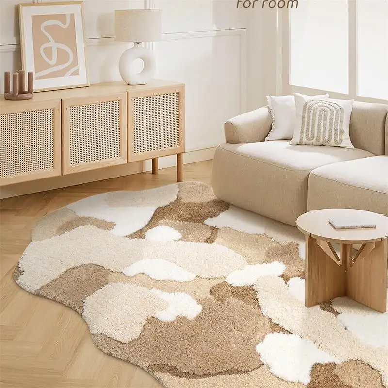 Irregular Chocolate Moss Carpet For Living Room Large Soft Rugs For Bedroom Home Decor Tuffted Carpet Kids Room Anti Slip Mat