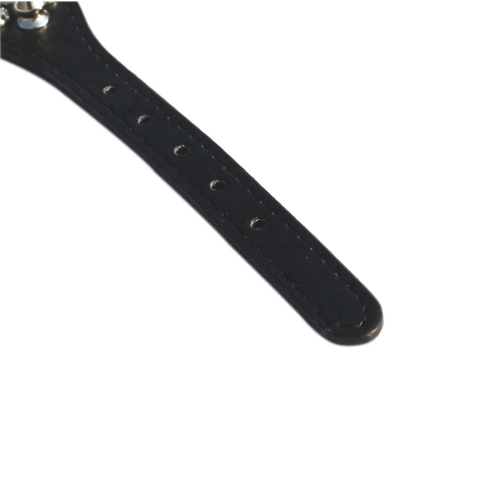 

Adjustable Pet Dog Collar PU Black Studded D- Size S Puppy Fashion Leash Pendant Durable Comfortable