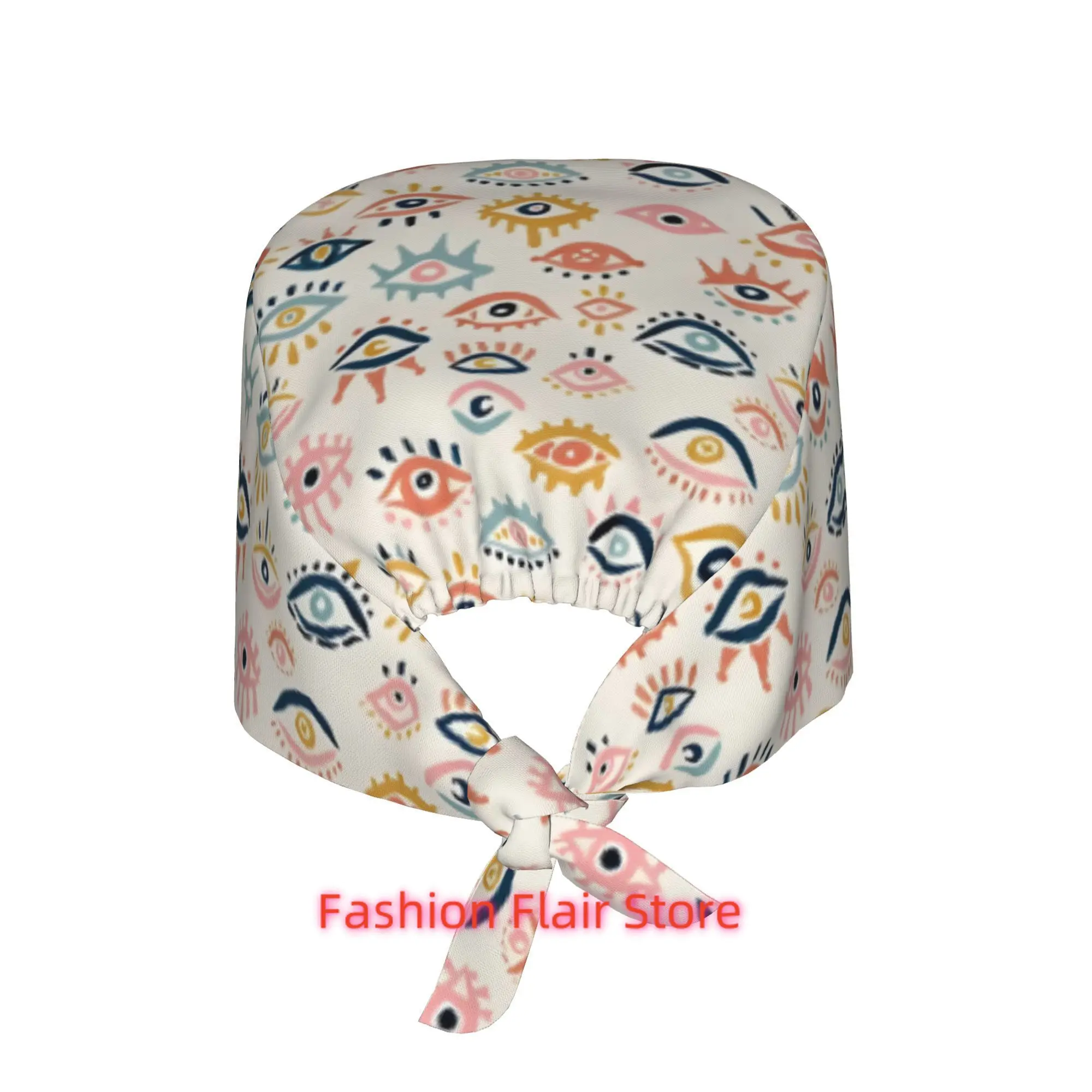 Adjustizable Lightweight Unisex Work Cap Suitable for Nurses and Chefs - Lace Front Closure, Color-Coded Professional Uniform Ca