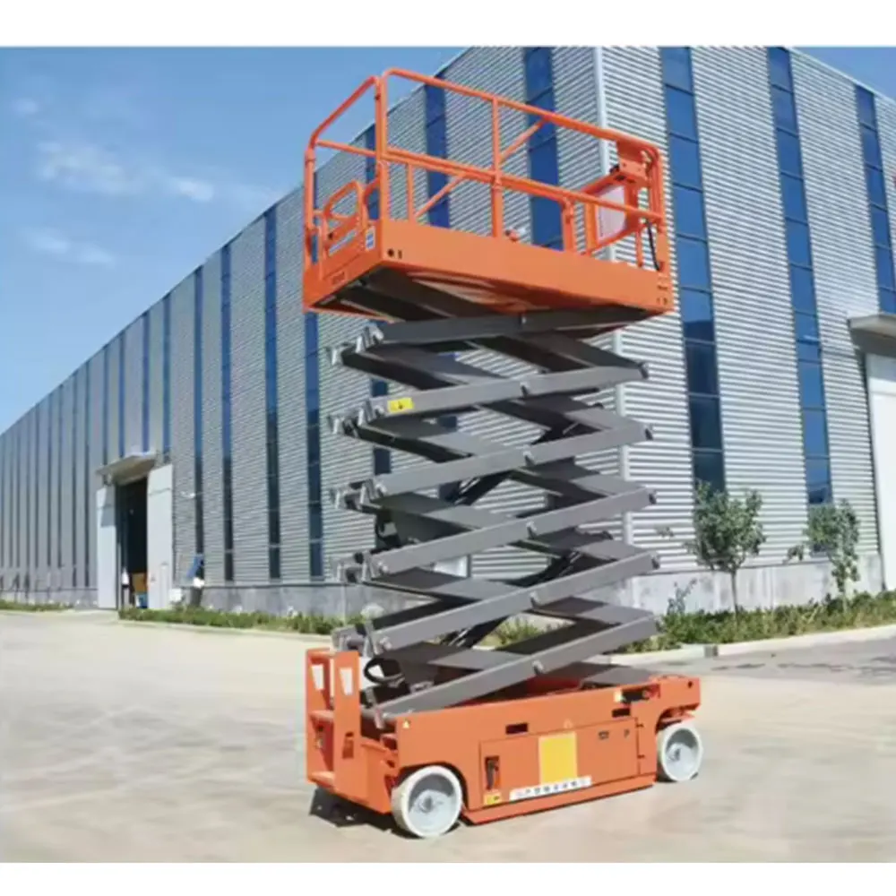 Height 4-14m Extendable Scissor-type Elevator Hydraulic System Self-propelled Scissor-type Lifting Platform Hot Selling