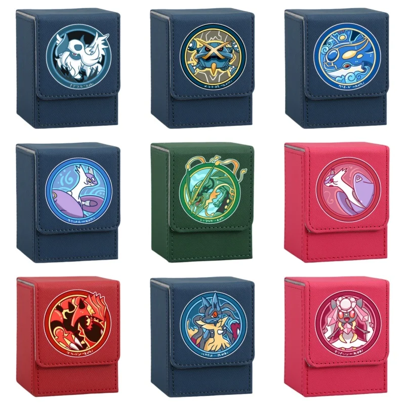 Rayquaza Card Case Lucario Groudon Kyogre Latias Latios Ptcg Diy Quality Leather Action Toy Figures Game Collection Storage Box