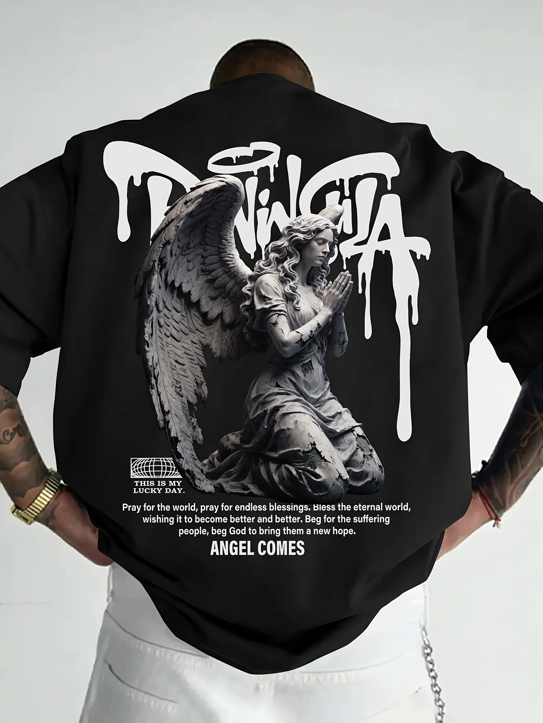 The new men's T-shirt for the summer of 2025 features a casual fashionable comfortable and breathable 3D pattern print