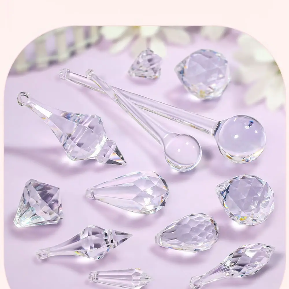 Decorative Plastic Teardrop Pendant For Chandelier Wedding Decor Bead Curtain Hanging Craft Ornament Supplies