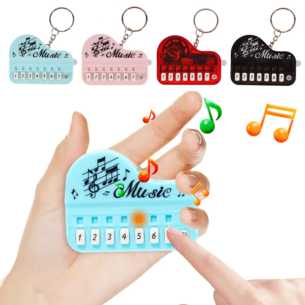 Cute Creative Keychains Mini Piano Toy Can Play Kids Electronic Organ Keyboard Children Gift Pendant Unisex Keychain Accessories