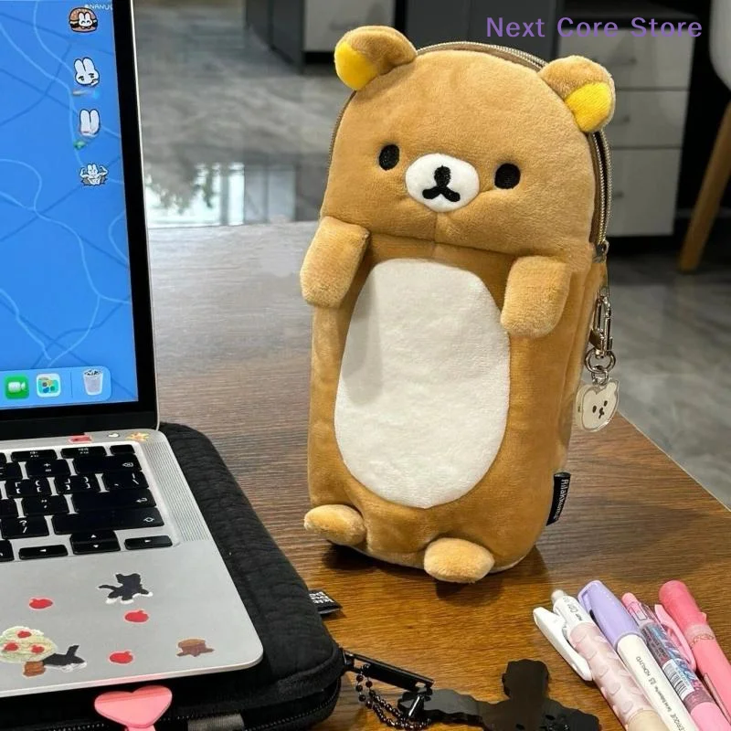 [NC]Cute Standing Posture Self Deprecating Bear Storage Pen Bag Large Capacity Multifunctional Students Stationery Bag[NC]