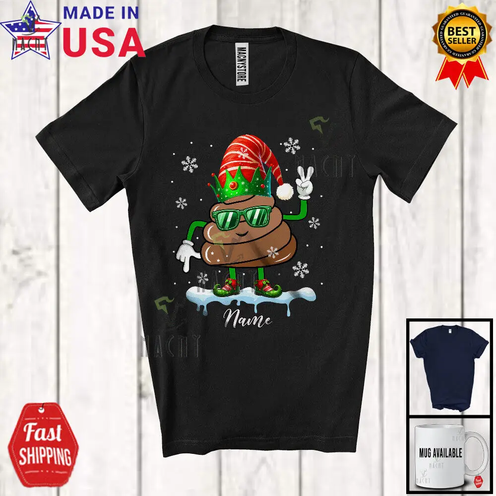 

Custom Name Elf Poop Sunglasses; Amazing Christmas Poops Snowing; Family T-Shirt