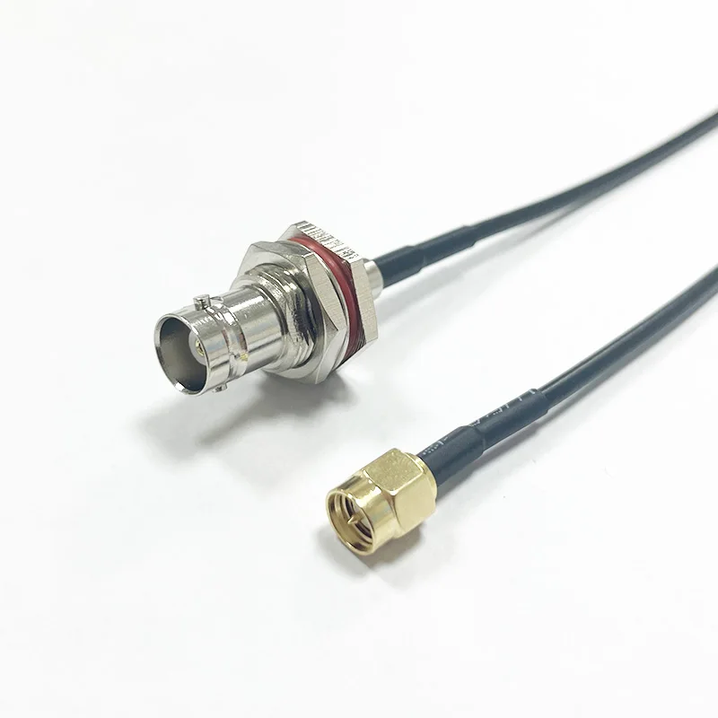 High Quality SMA Male To BNC Female Jack Big Bulkhead Pigtail Cable Adapter RG174 Wholesale