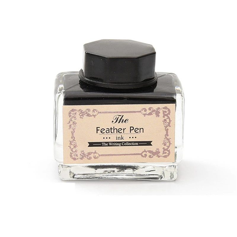 Caligrafia Quill Pen com Wax Seal Sticks para Iniciantes, Feather Dip Pen, Writing Ink Set, Gift Box