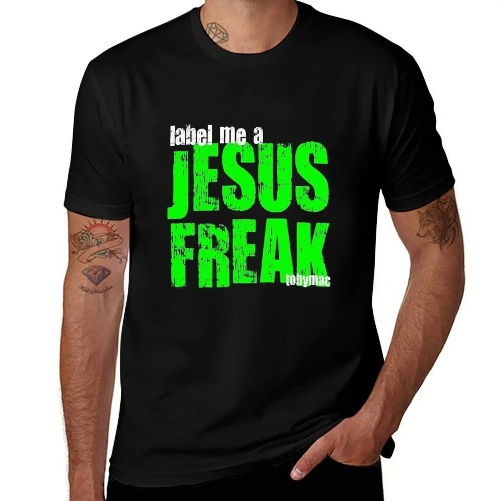 

Tobymac Label Me A Jesus Freak Logo Crewnecks Tops T-Shirt man tshirt T-Shirt