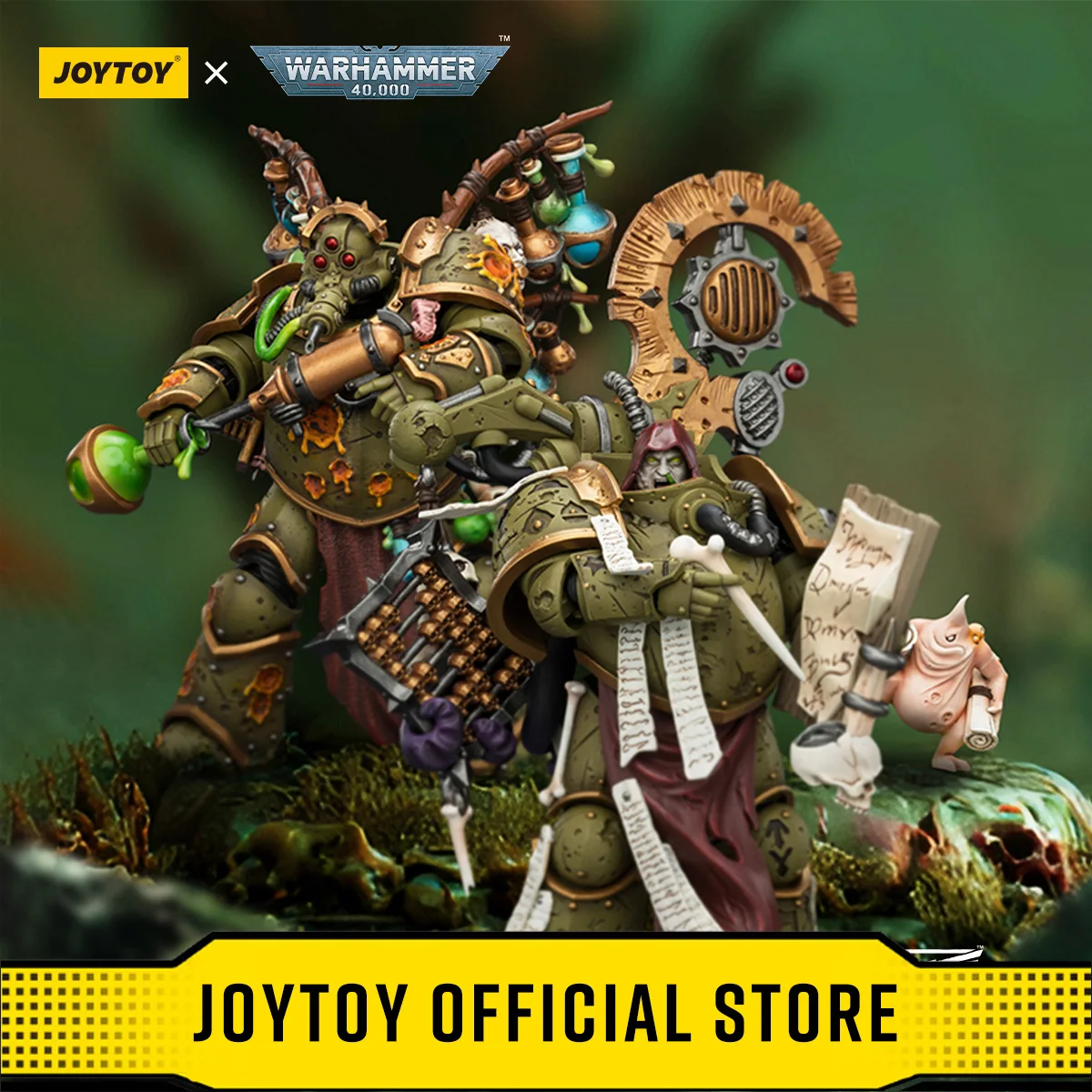 

JOYTOY Warhammer Warhammer 40,000 1/18 Action Figures Death Guard Biologus Putrifier Death Guard Tallyman