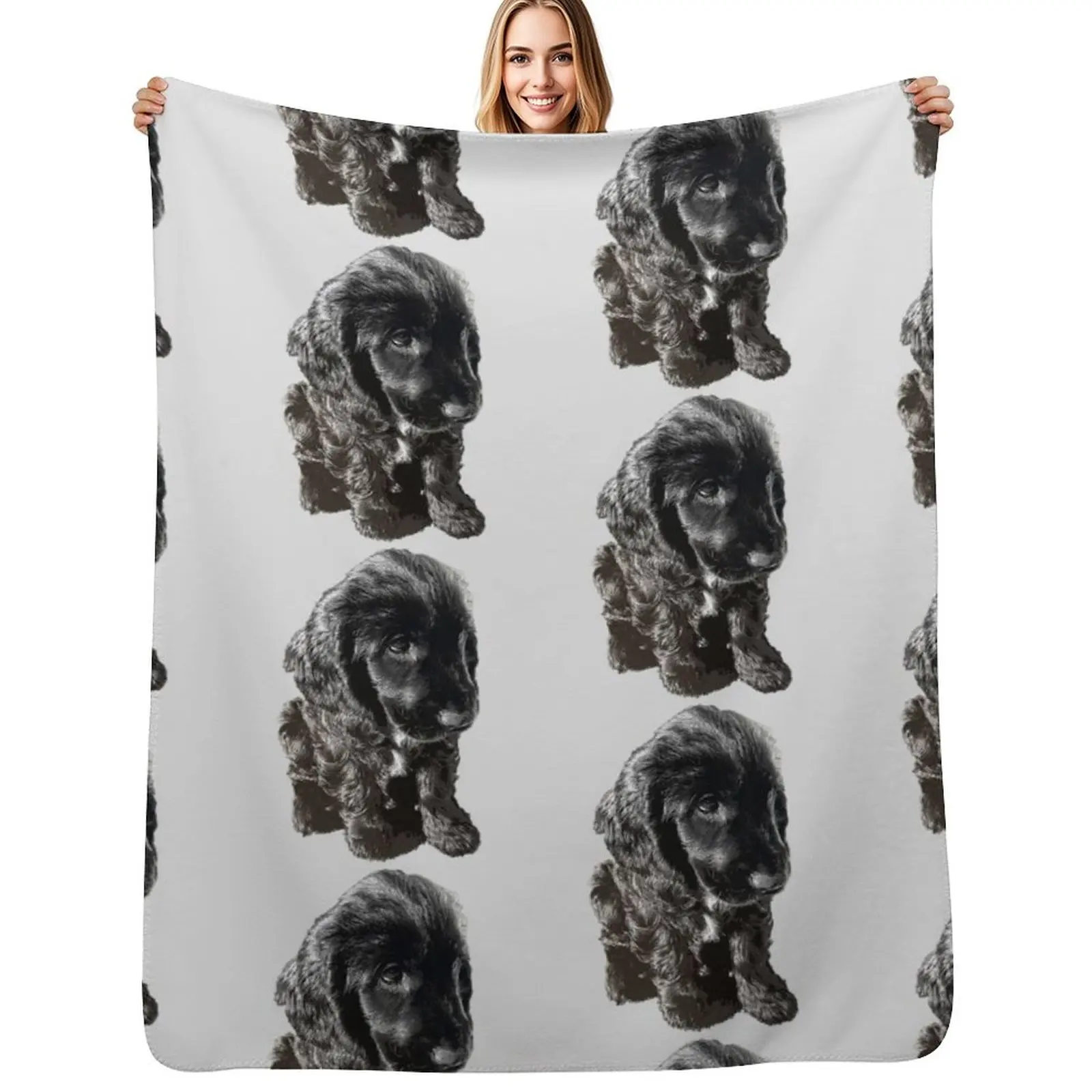 English Cocker Spaniel Black Puppy Dog - Adorable! Throw Blanket Summer Designers for sofa For Sofa Thin Blankets