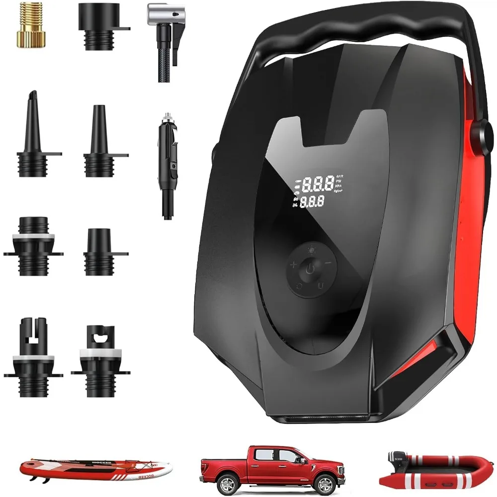 

ZFOX 50PSI Paddle Board Pump, Portable Electric SUP Pump with Auto-Shutoff & Cooling Fan – Smart Inflation for Paddle Board, 9