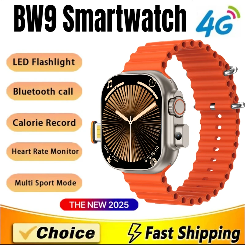 

Полное сетевое покрытие с помощью смарт-часов BW9 2025 года, SIM-карты, Bluetooth-вызовы, 201-дюймовый экран, телескопической камеры, запись шагов