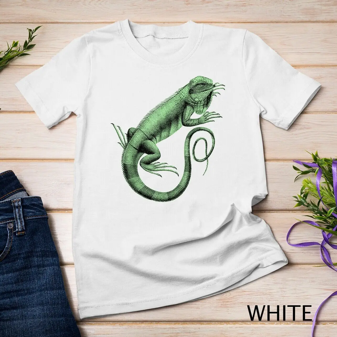 Iguana Lizard Reptile Leguan Green Pet Animal Herpetologist Unisex T-shirt