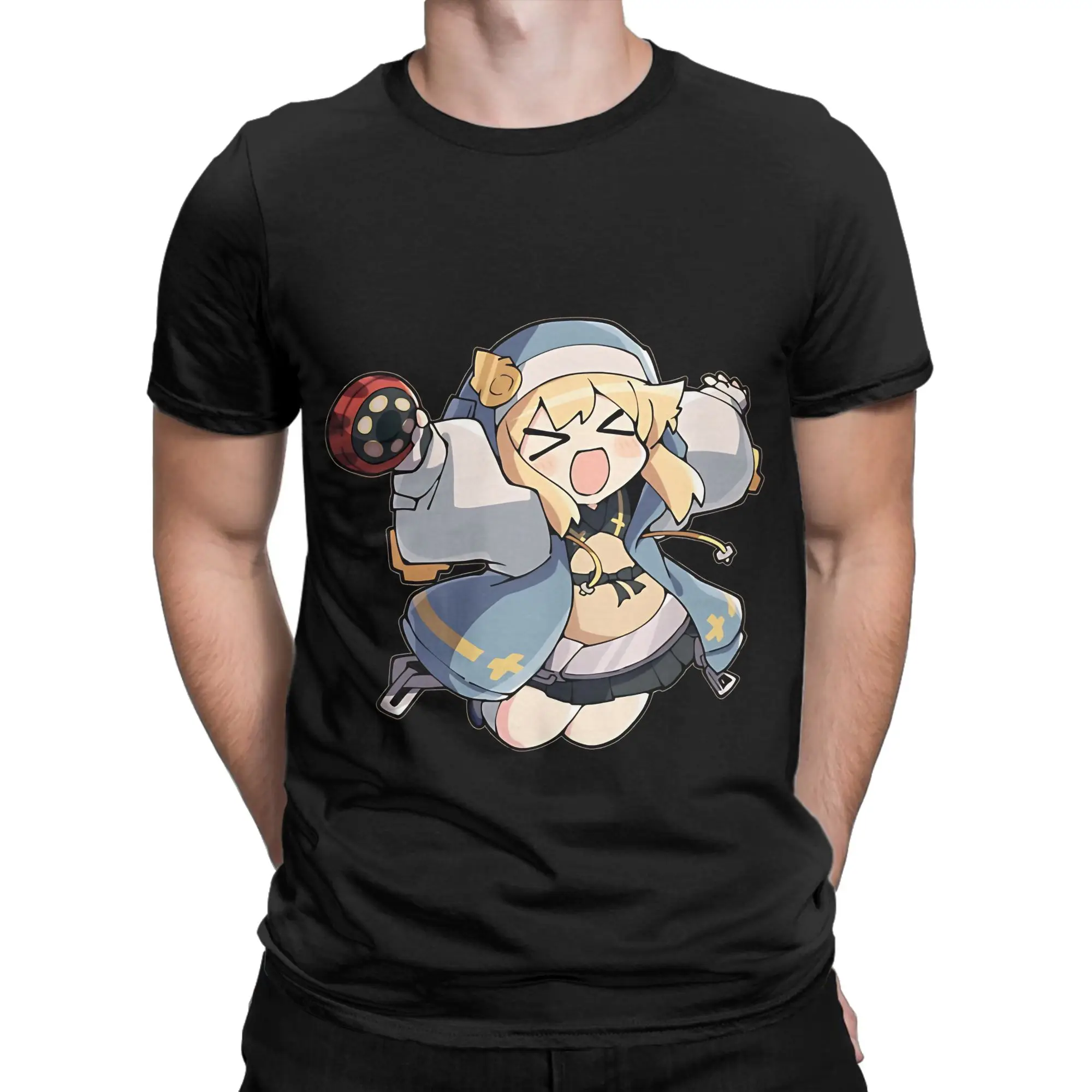 Bridget Guilty Gear Oversized Shirt Funny 100% Cotton T-Shirt guilty gear bridget Tops Tees For Men