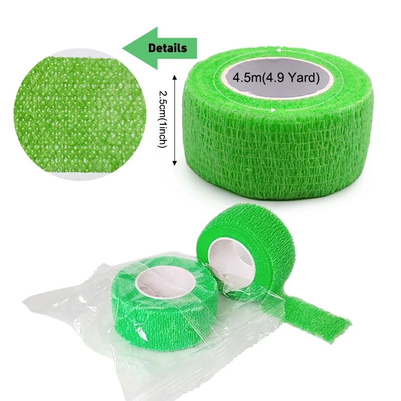 6 stks zelfklevende Bandage Bevestigingsbandages Animal Tapes Hand Scheuren Waterdichte Elastische Bandages voor Huisdieren Vingers 2.5 cm * 4.5 m