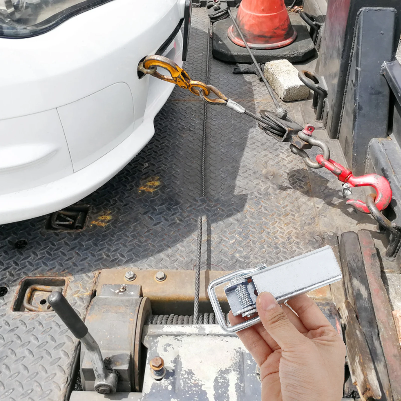 

Heavy Duty Carbon Steel Spring Loaded Toggle Latch Clamp Locking Fastener for Trailer Doors Toolboxes Cabinets