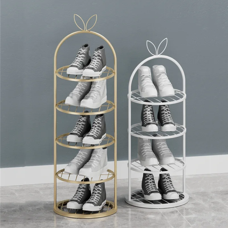 House Furniture Shoe Rack Simple Cute Multi-Layer Iron Shelves Shoe Rack Storage with Cabinet Shoe Furniture Storage Rack