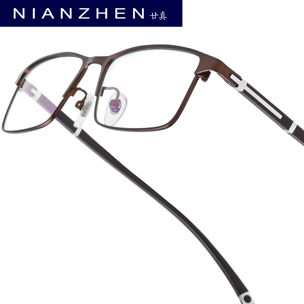 

NIANZHEN Titanium Alloy Eyeglasses Frame Men 2025 Square Brand Design Glasses Ultralight-Weight Retro Eyewear Spectacles 9212
