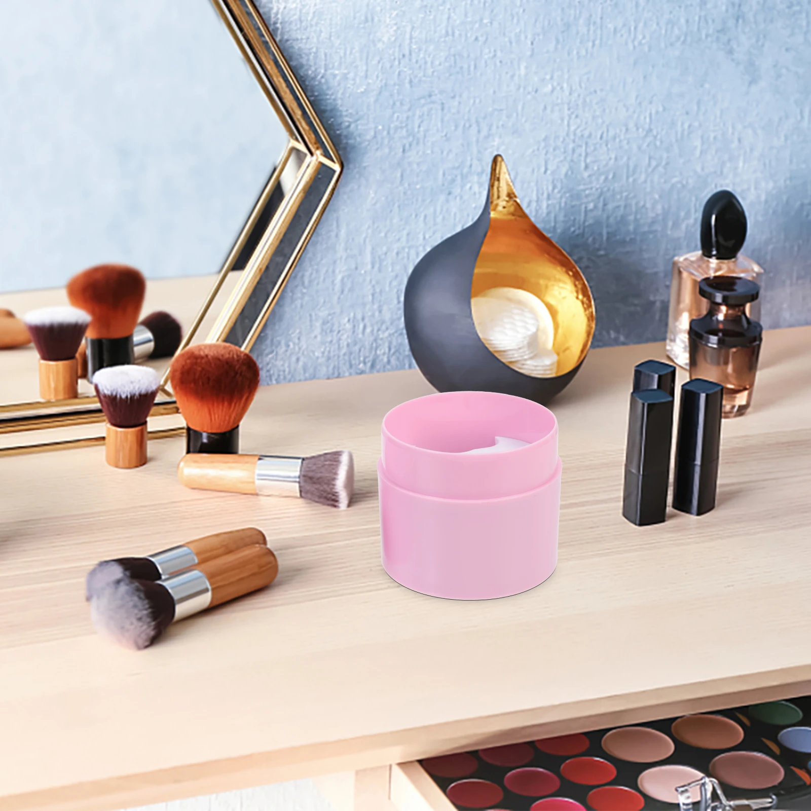 

Eyelash Glue Storage Container White Compact Lightweight Vacuum Sealed Lash Extension Glue Case Jar Nail Eva Holder