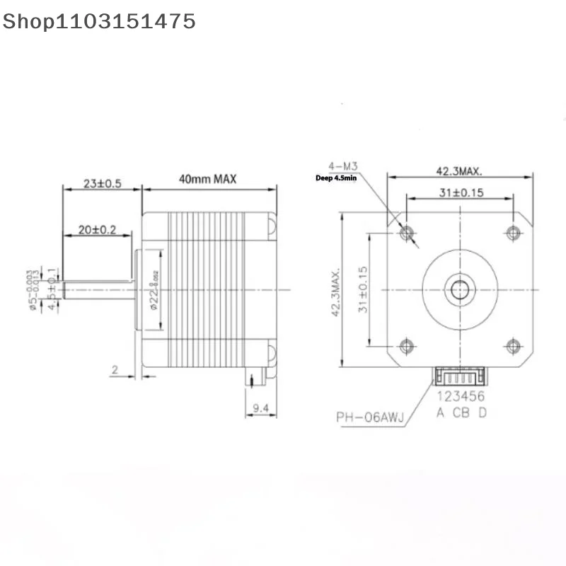 Meilleure mise à niveau d'imprimante 3D : moteur pas à pas 42-40 avec engrenage d'extrudeuse pour les modèles Ender-3 Ender-5