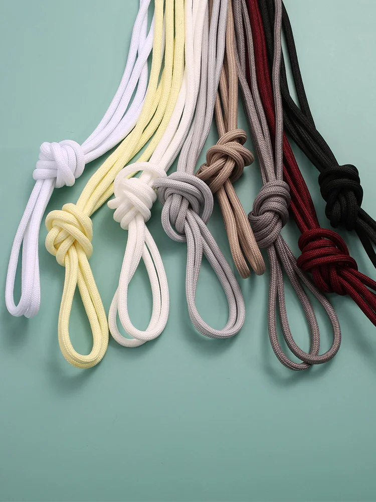 new 2024 circular 5mm Fabric Women Sneakers shoe laces cordones thick shoelaces Shoes for yeezy 350 rope laces strap adults