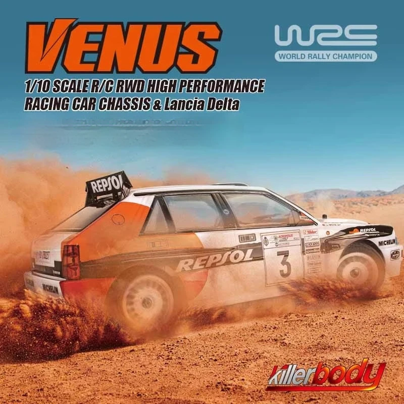 Killerbody VENUS 1/10 rc car Off-road vehicle Rear-wheel drive racing car chassis and PC beautiful car shell Car model toy