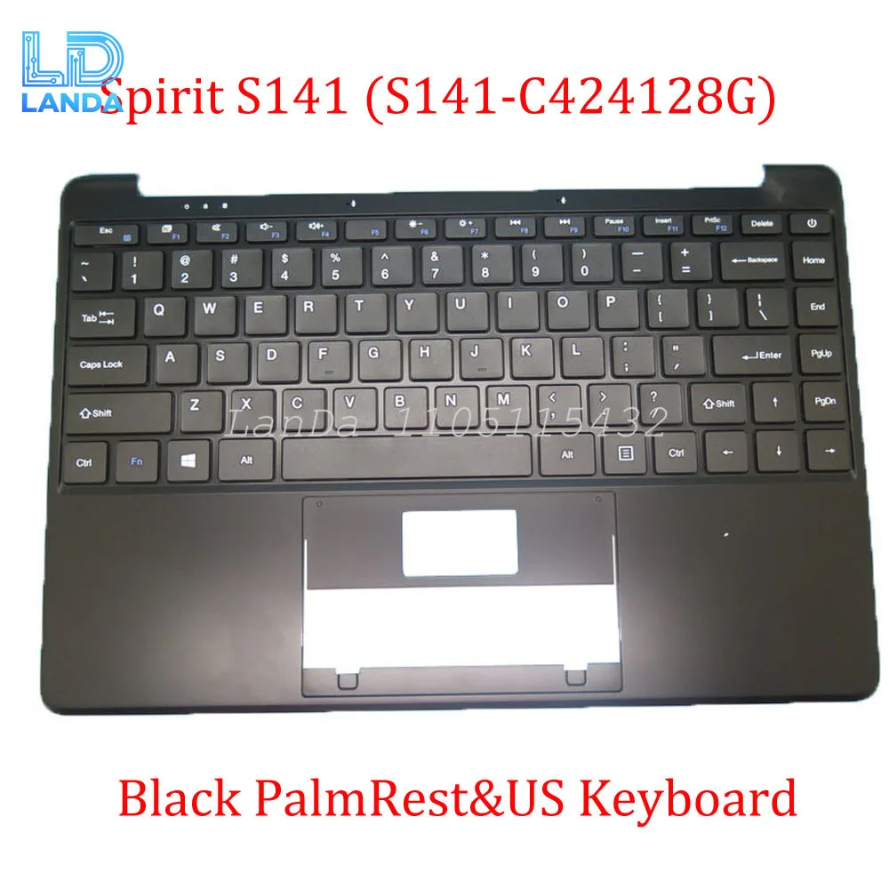 

White/Gray/Black PalmRest&US KR LA TW Black/White Keyboard For Vinga Spirit S141 ( S141-C424128G ) No Touchpad English US New